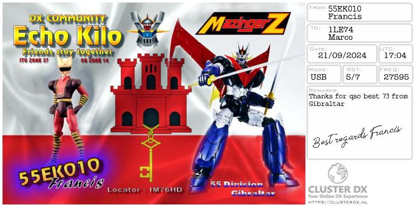 eQSL 55EK010 Mr. Francis